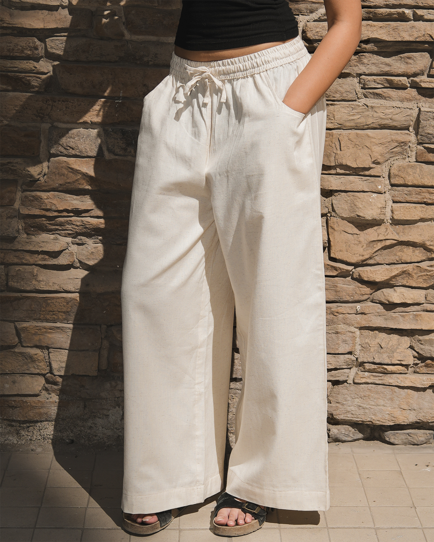 Off-White Linen Pants
